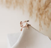 Personalized Double Name Ring in Silver Gold Rose Gold