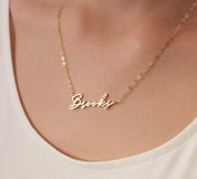 Dainty Script Name Necklace in Sterling Silver