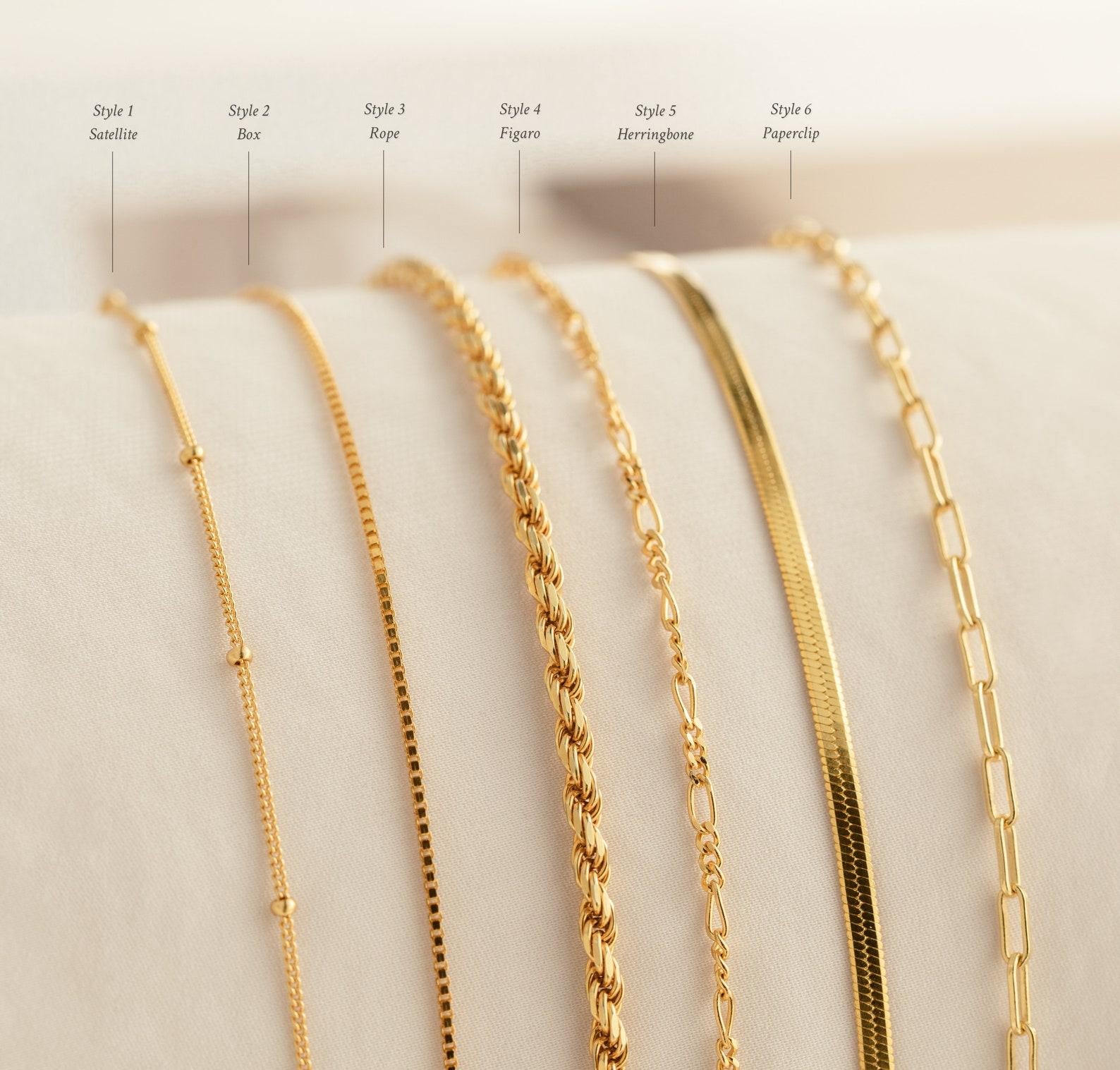 Dainty Gold and Silver Chain Bracelets