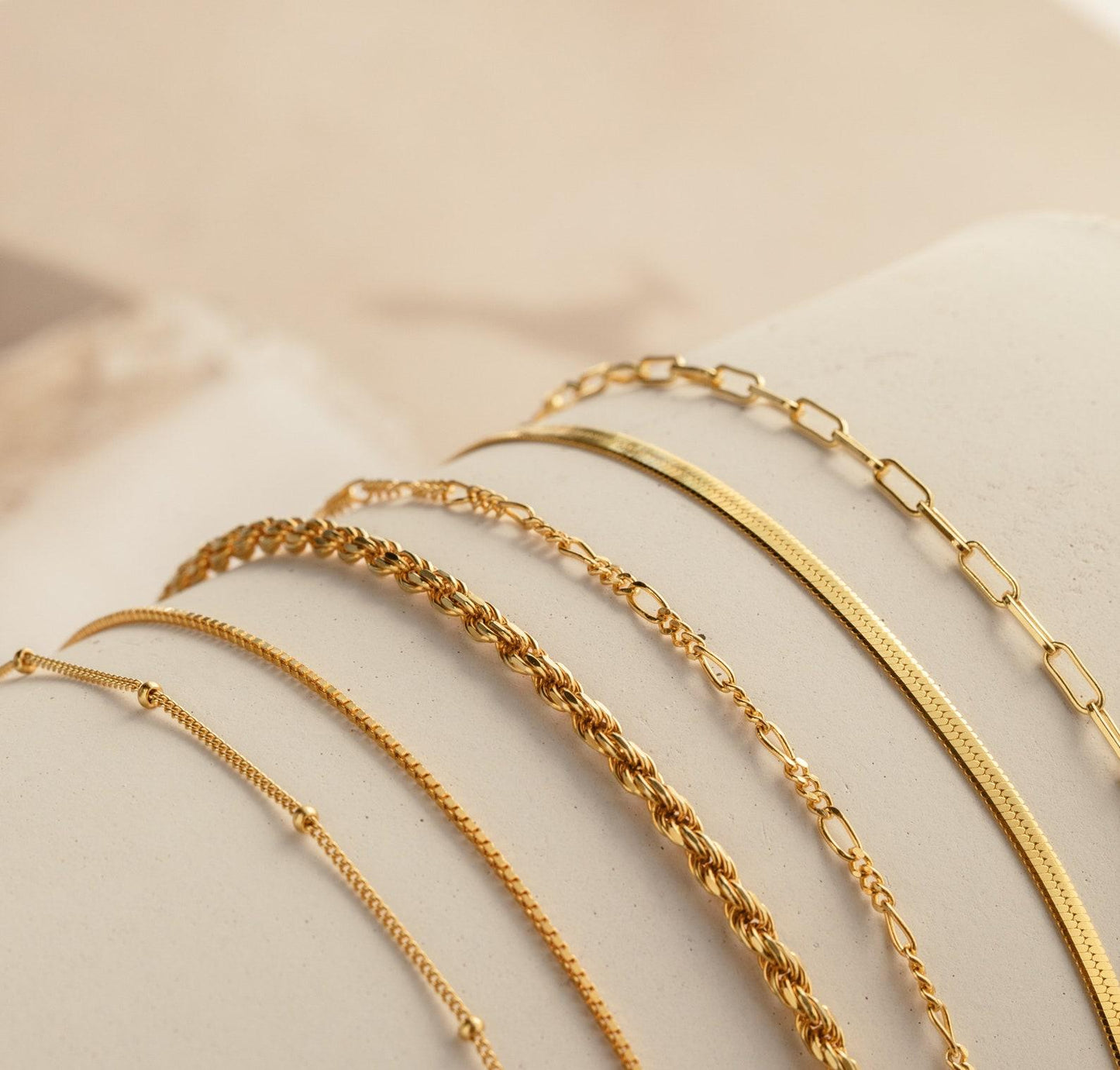 Dainty Gold and Silver Chain Bracelets