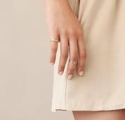 Minimalist Chain Friendship Stacking Ring