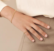 Minimalist Chain Friendship Stacking Ring