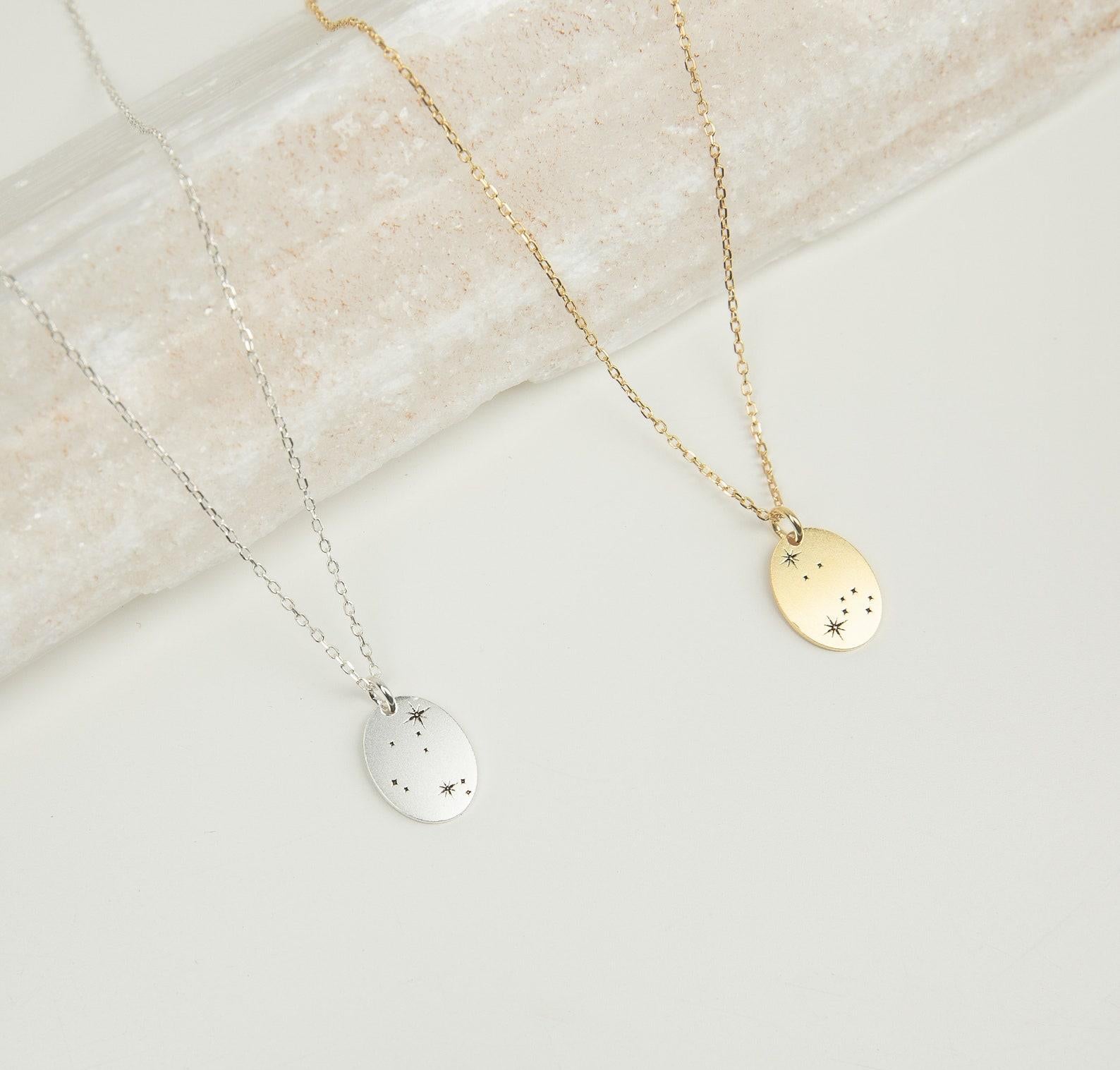 Personalized Zodiac Signet Necklace