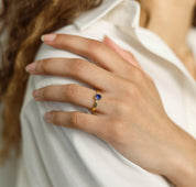 Dainty Birthstone Signet Ring for Mom