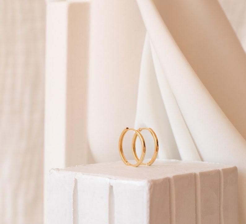 Medium Gold Hoop Earrings for Her