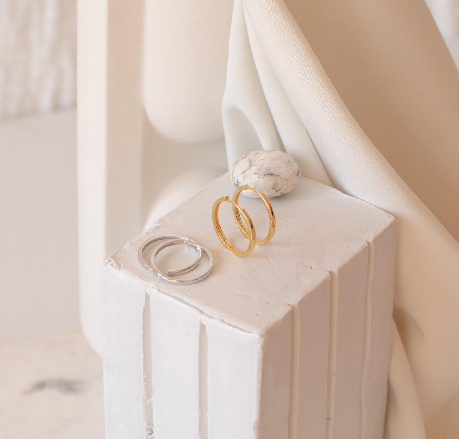 Medium Gold Hoop Earrings for Her