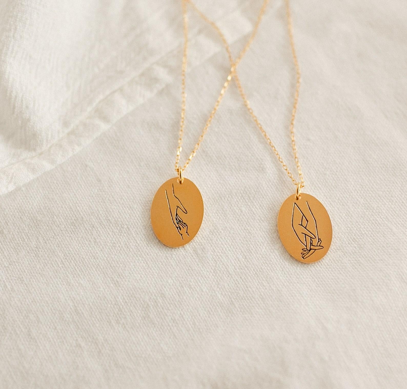 Hand Gesture Necklace for Her