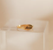 Personalized Minimalist Signet Ring Gift