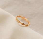 Gold Braided Ring for Friendship or Engagement