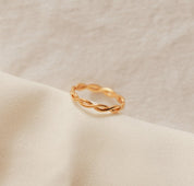 Gold Braided Ring for Friendship or Engagement