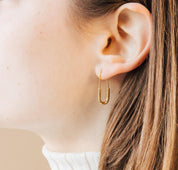 Minimalist Diamond Safety Pin Earrings Set