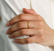 Personalized Dainty Name Ring for New Moms