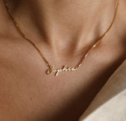 Custom Minimalist Name Necklace with Box Chain