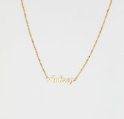 Personalized Name Necklace in Gold Silver Rose Gold