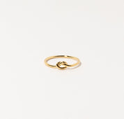 Knot Stacking Gold Pinky Ring