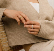 Knot Stacking Gold Pinky Ring