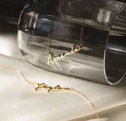 Personalized Gold Name Necklace for Mom