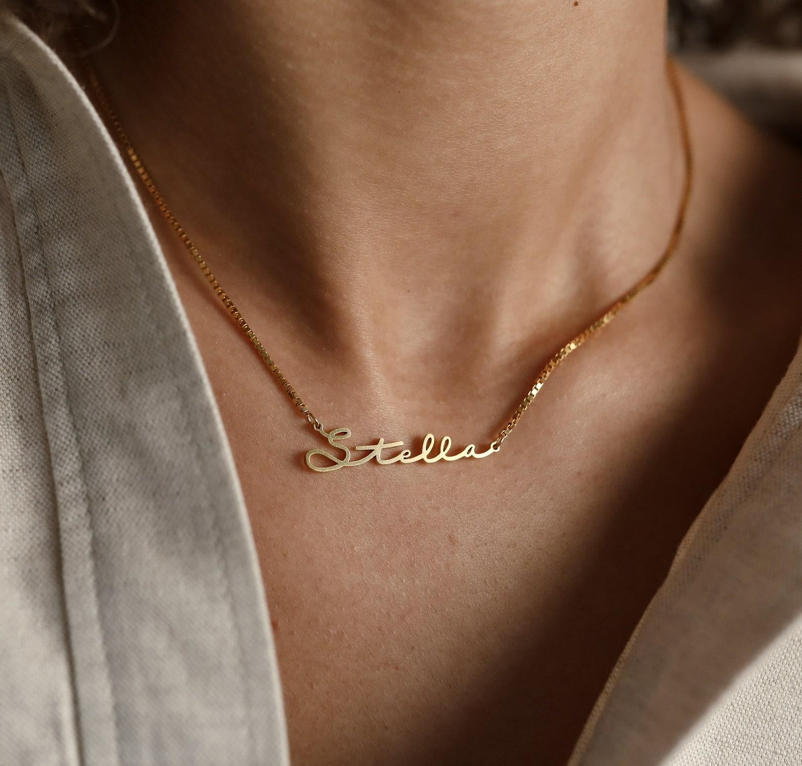 Custom Gold Name Necklace for Her