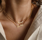 Personalized Name Necklace with Figaro Chain