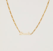 Personalized Name Necklace with Figaro Chain