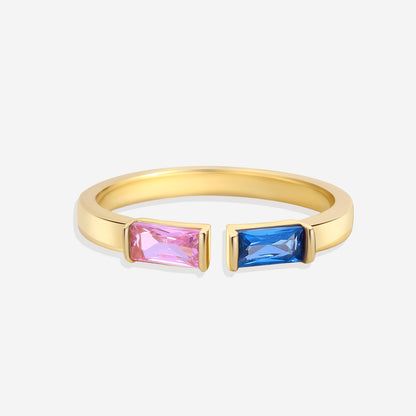 Customizable Double Birthstone Band Ring