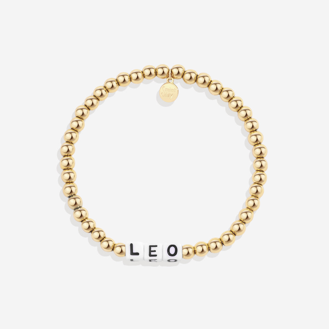 Personalized Waterproof Gold Beaded Bracelet