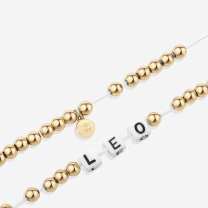 Personalized Waterproof Gold Beaded Bracelet