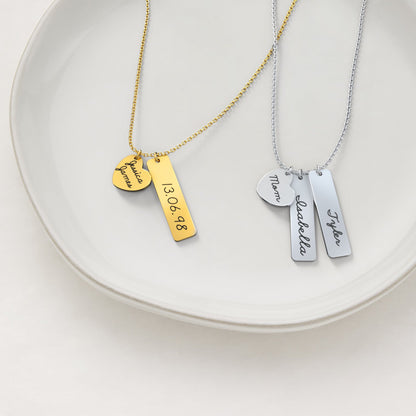 Personalized Engraved Heart Pendant Necklace