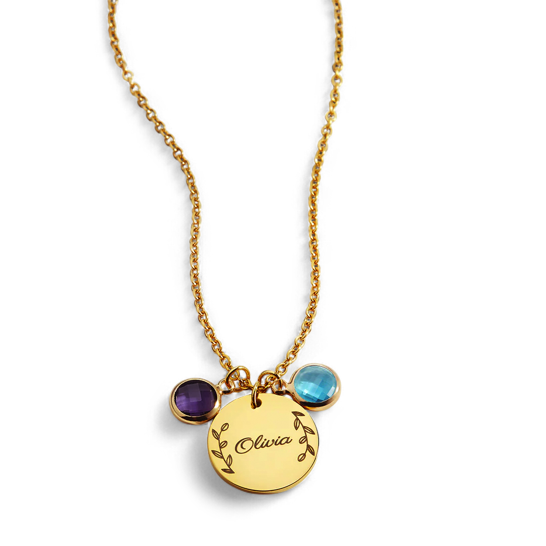 Personalized Birthstone Pendant Necklace