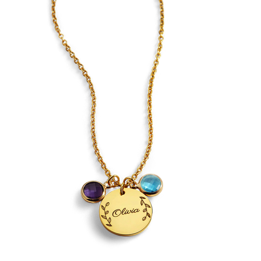 Personalized Birthstone Pendant Necklace