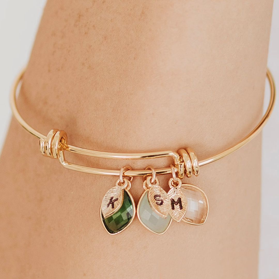 Personalized Birthstone Charm Bracelet