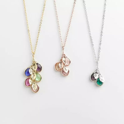 Personalized Birthstone Cluster Necklace