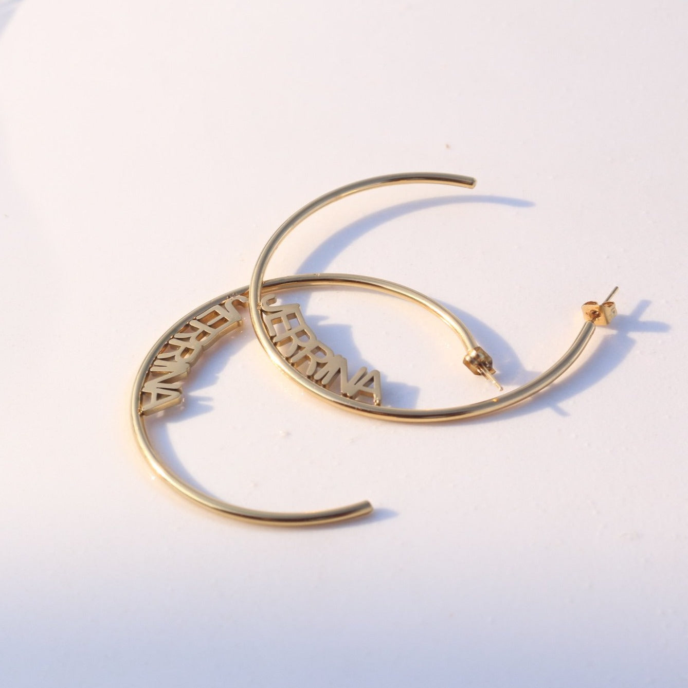 Custom Name Hoop Earrings