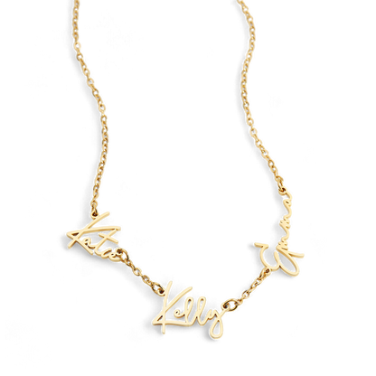 Triple Name Necklace