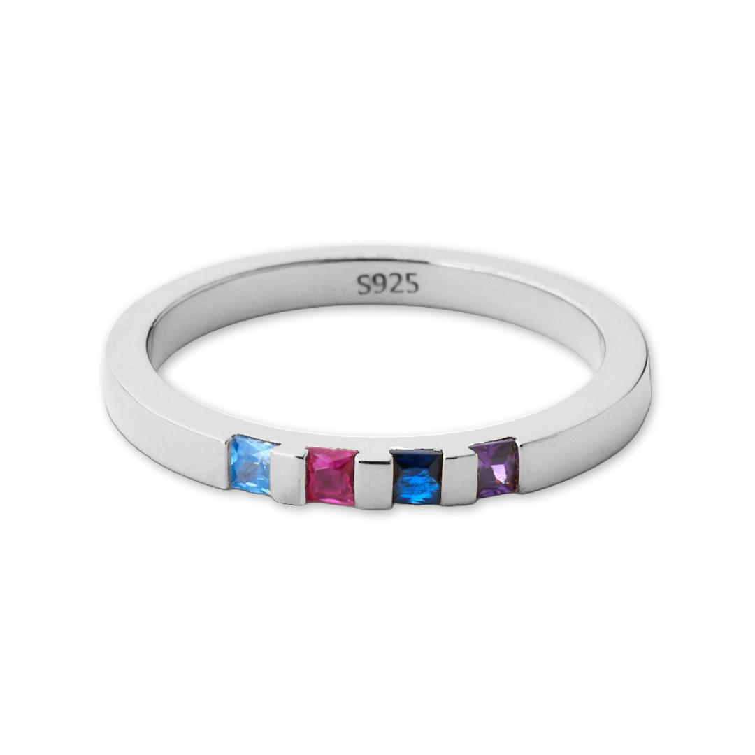 Personalized Birthstone Band Ring