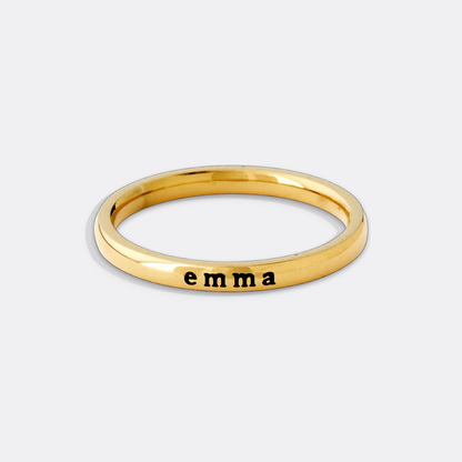 Personalized Tiny Stackable Name Ring