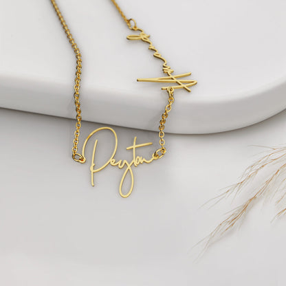 Personalized Double Name Necklace