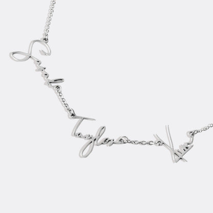 Triple Name Necklace