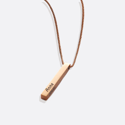 Pillar Bar Personalized Necklace