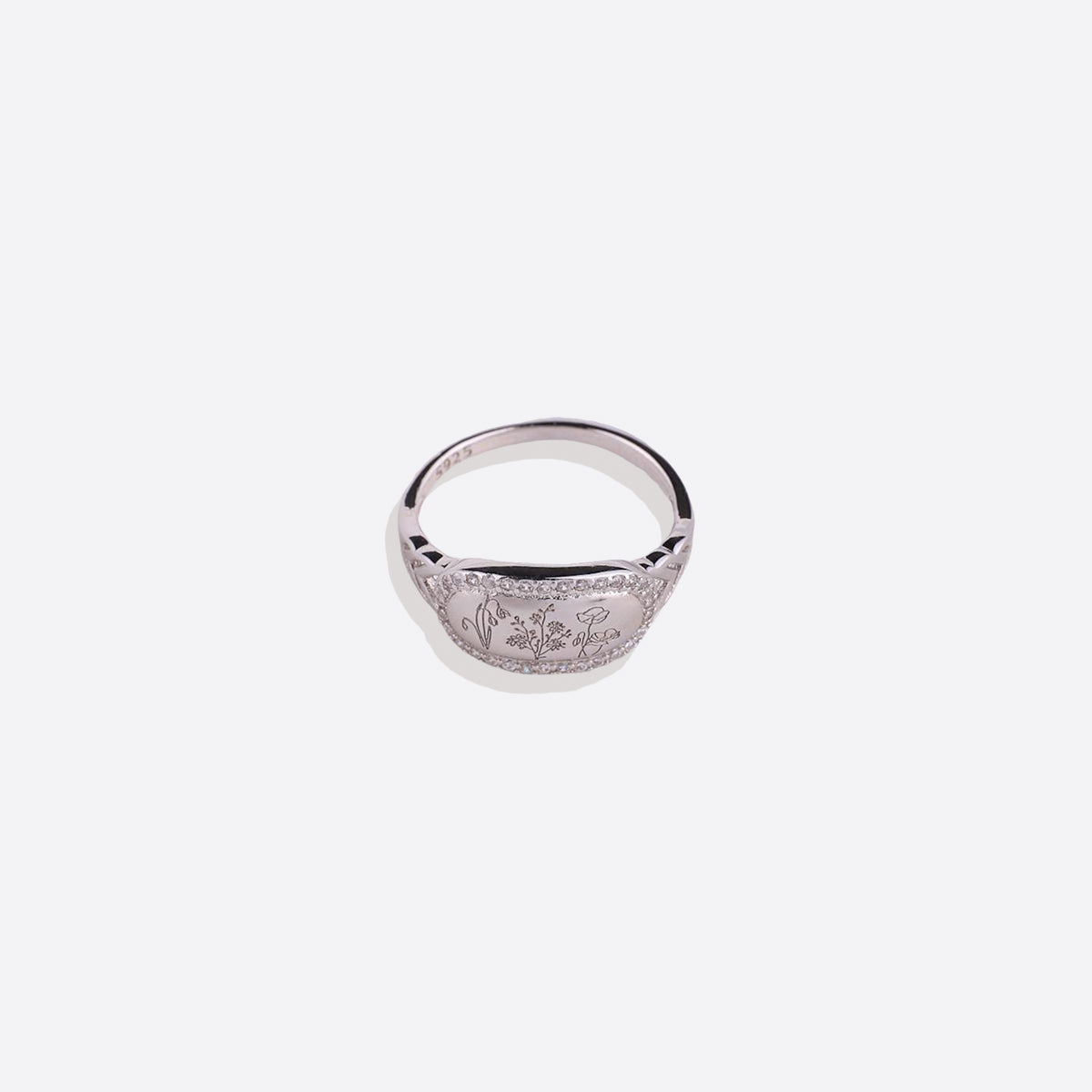 Custom Birth Flower Ring