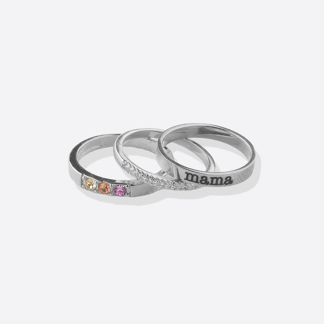 Custom Birthstone Stacking Rings