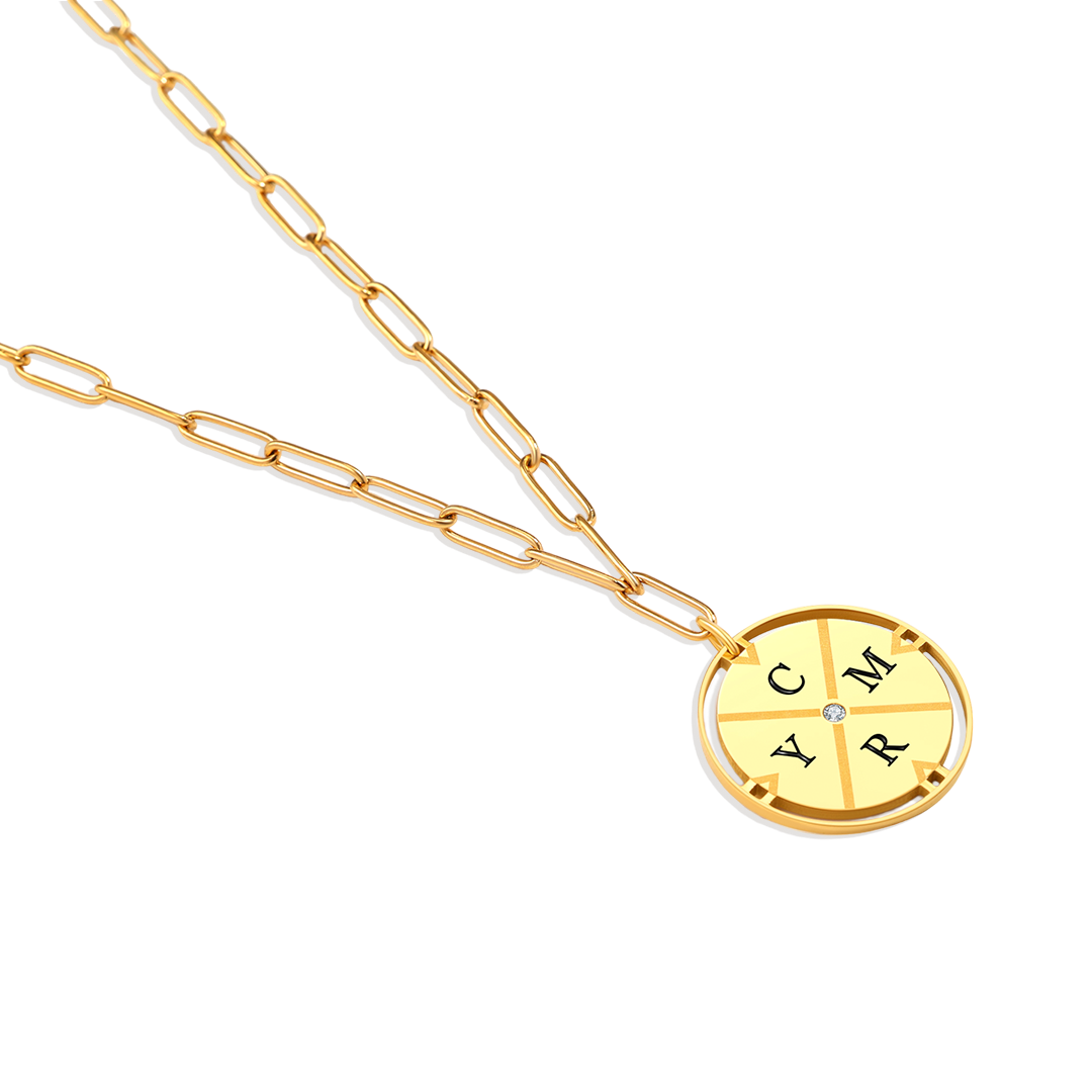 Custom Compass Pendant Necklace