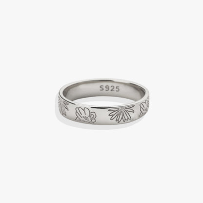 Customized Flower Stamped Ring