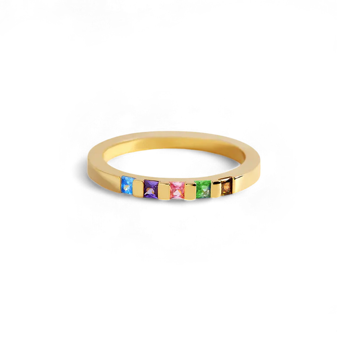 Personalized Birthstone Band Ring