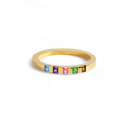 Personalized Birthstone Band Ring