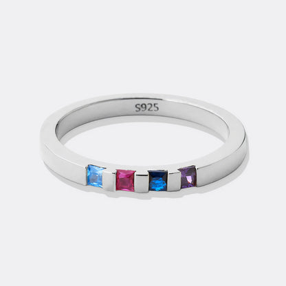 Personalized Birthstone Band Ring