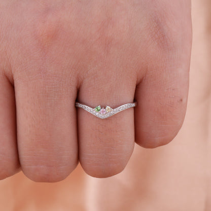 Personalized Birthstone Venus Ring