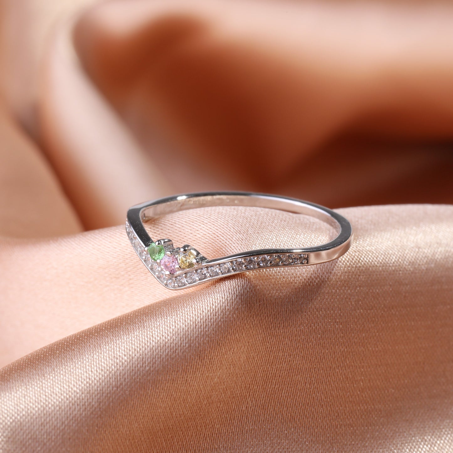 Personalized Birthstone Venus Ring