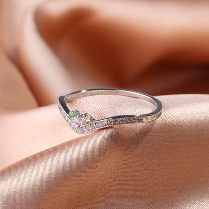 Personalized Birthstone Venus Ring