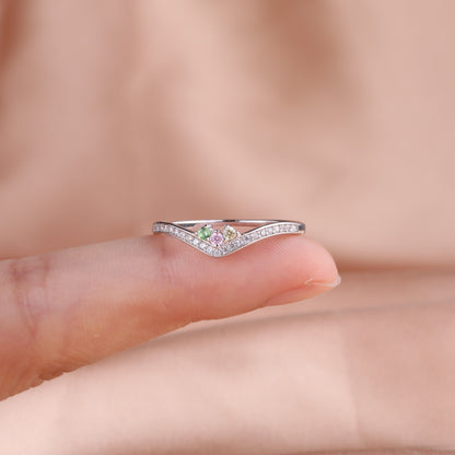 Personalized Birthstone Venus Ring